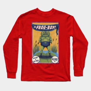 Vintage style Frog-boy sideshow poster Long Sleeve T-Shirt